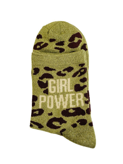 White Combed Cotton Glitter Leopard Socks – Billybelt