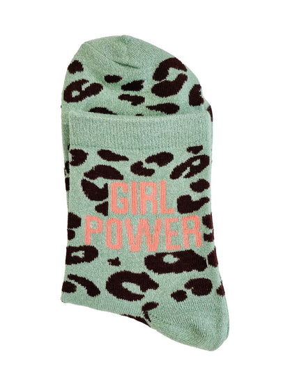 White Combed Cotton Glitter Leopard Socks – Billybelt