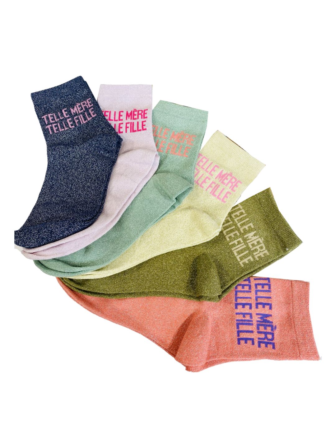 Calzini Lurex “Telle Mère Telle Fille”