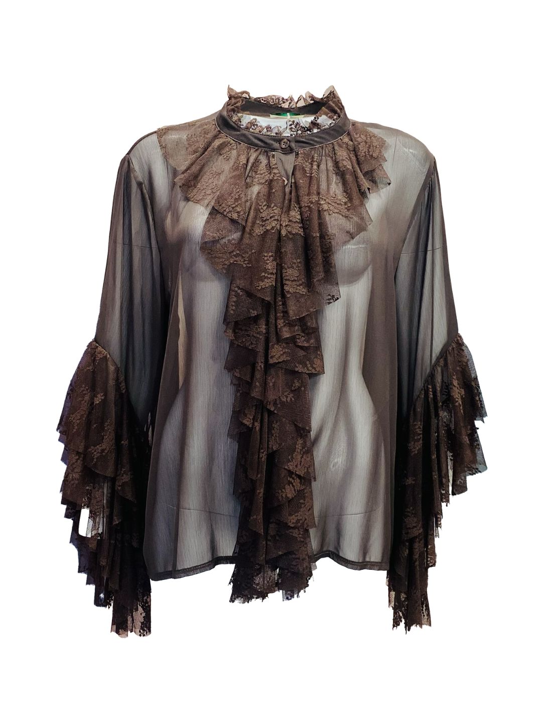 Camicia Volant Cioccolato