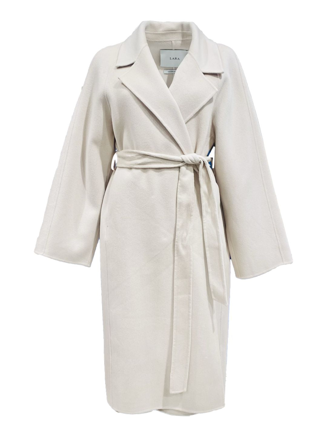 Cappotto Doppiato Panna in Lana e Cashmere