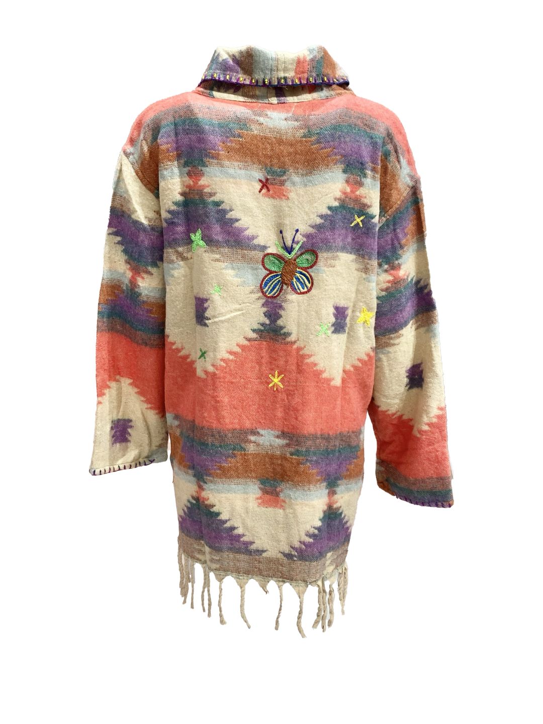 Cardigan HINDI multicolor con frange