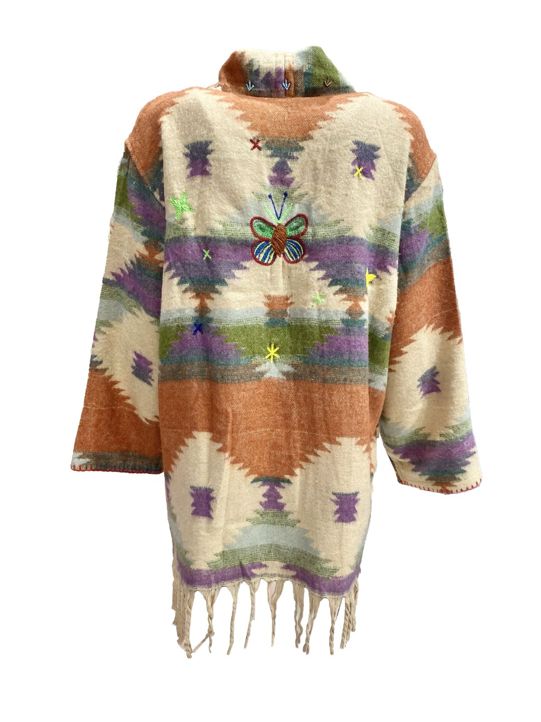 Cardigan HINDI multicolor con frange