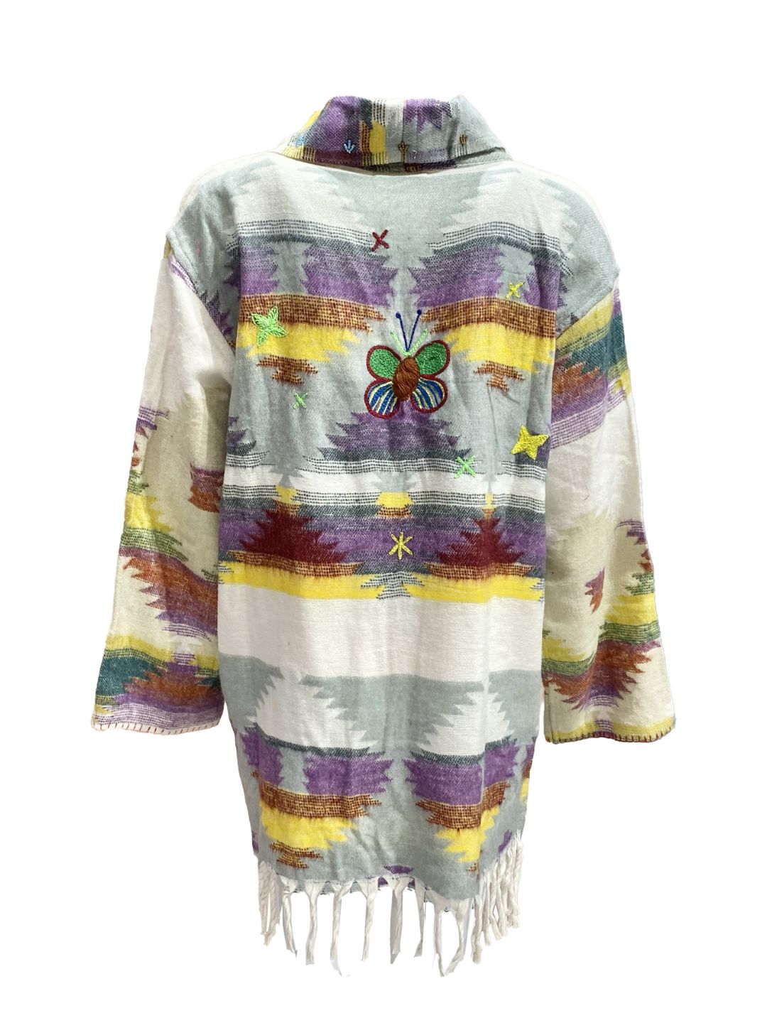 Cardigan HINDI multicolor con frange