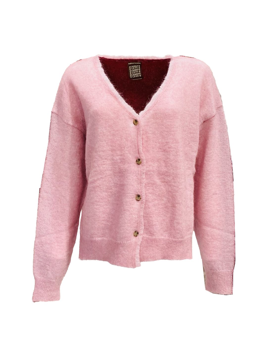 Cardigan Jenne Bicolor Rosa e Bordo Casbah Love