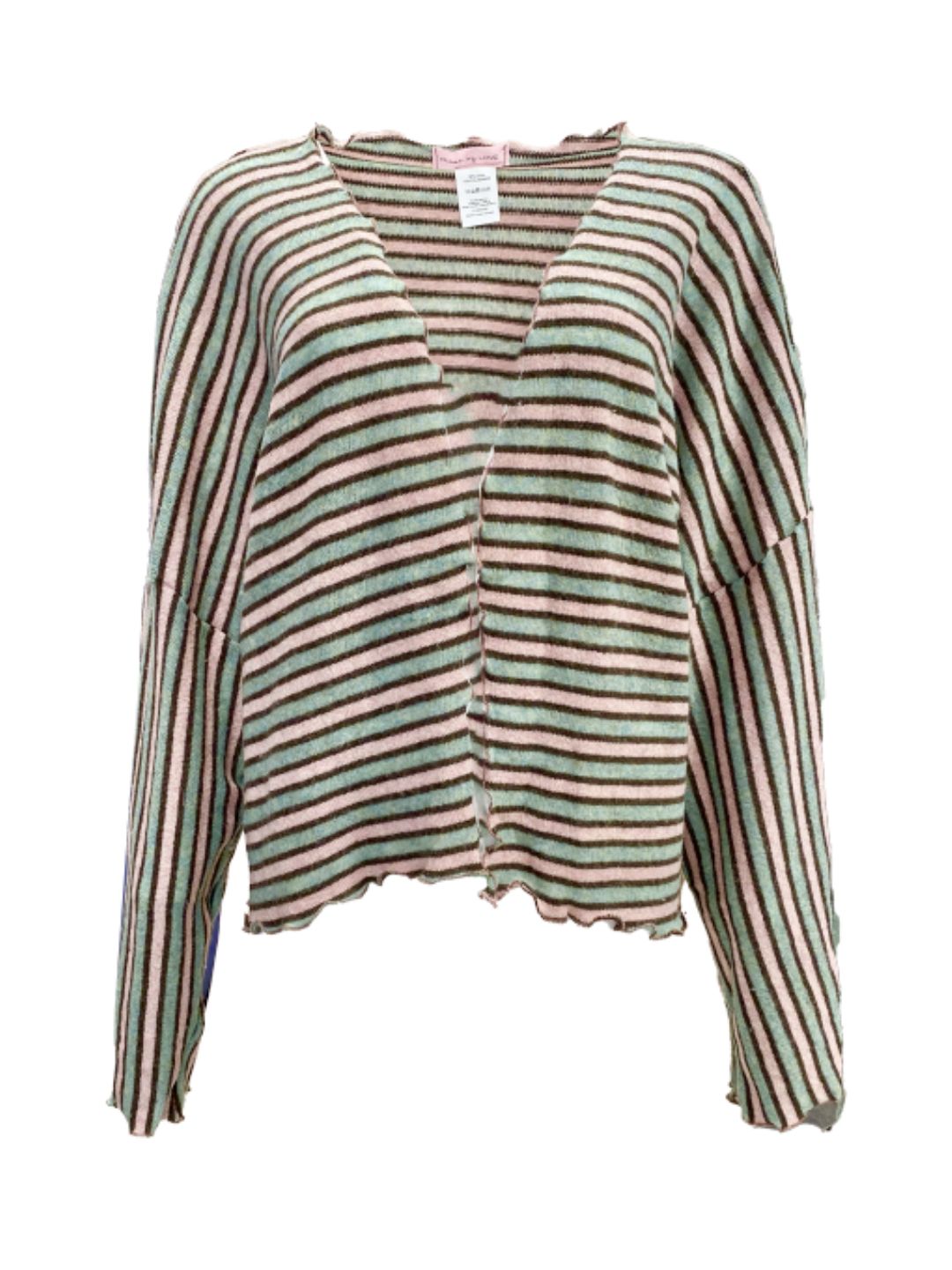 Cardigan Righe Menta e Rosa Ribes of LOVE