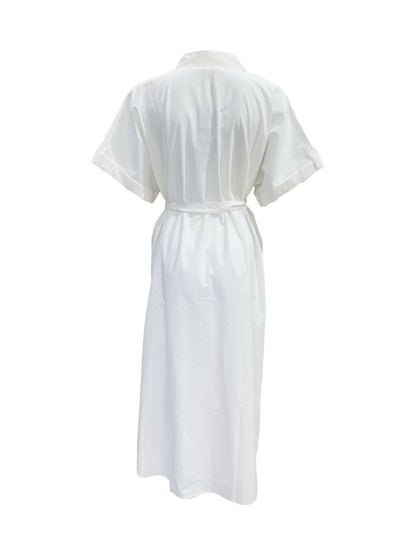 Chemisier Lungo Ricamato in Cotone boho-chic