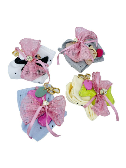 Confezione Natalizia CALZINO+PORTACHIAVI IN PELLE 🎁