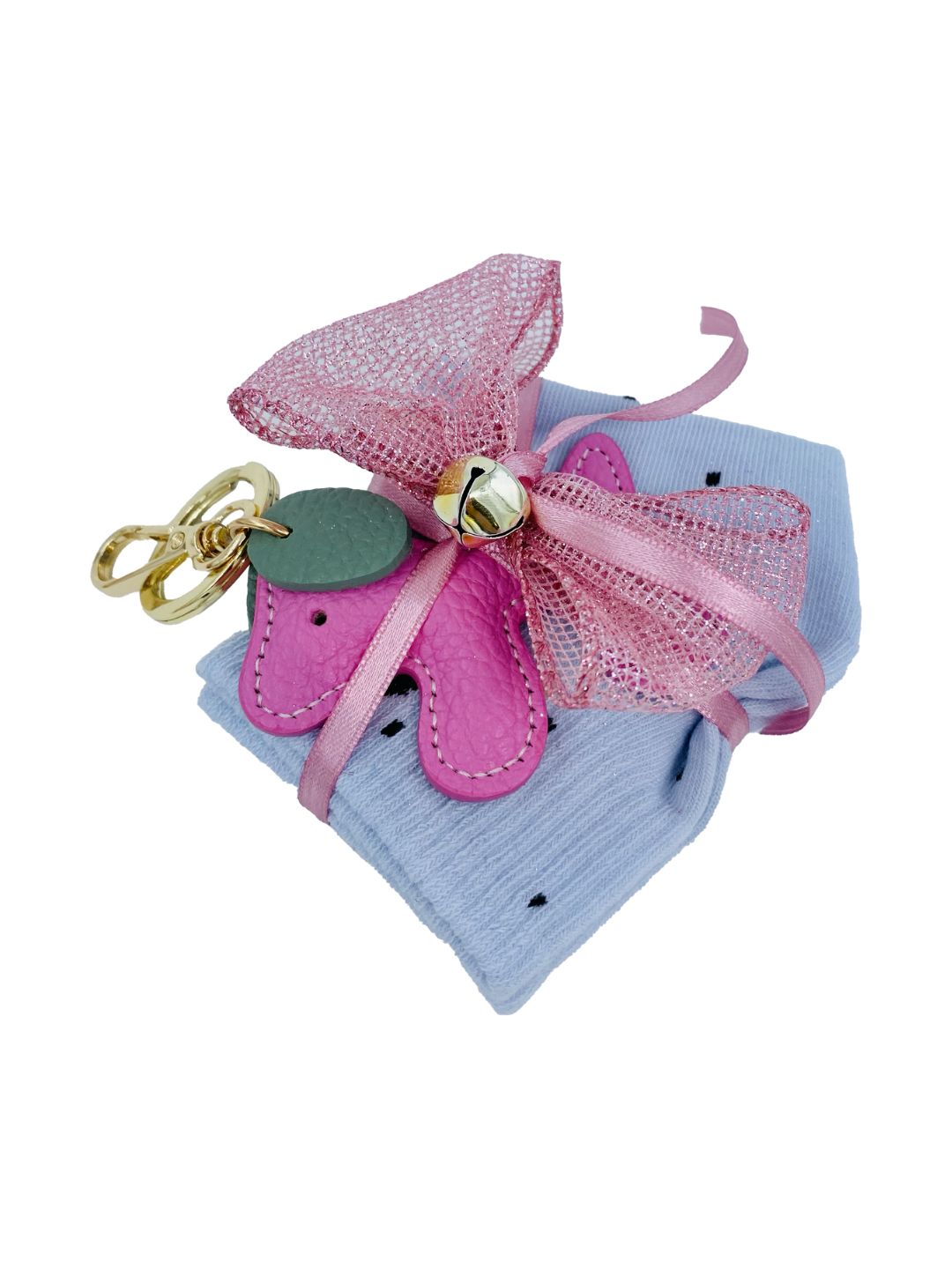 Confezione Natalizia CALZINO+PORTACHIAVI IN PELLE 🎁