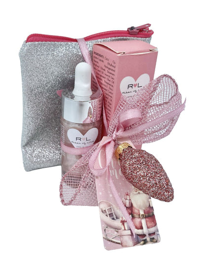 Confezione Natalizia OLIO GLOW PINK+POCHETTE GLITTER  🎁