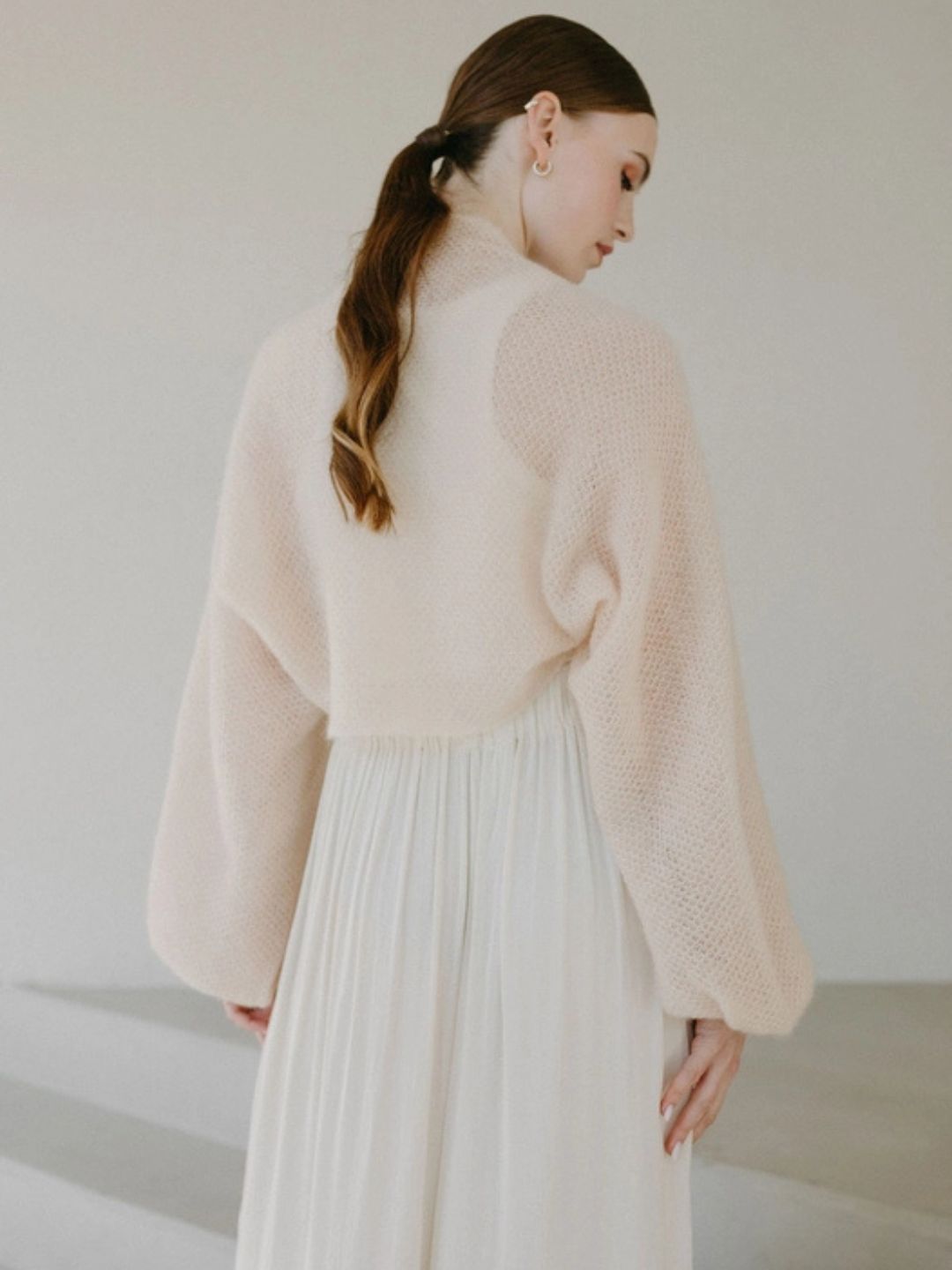 Sand Superkid Mohair Bolero Shrug 23SM5