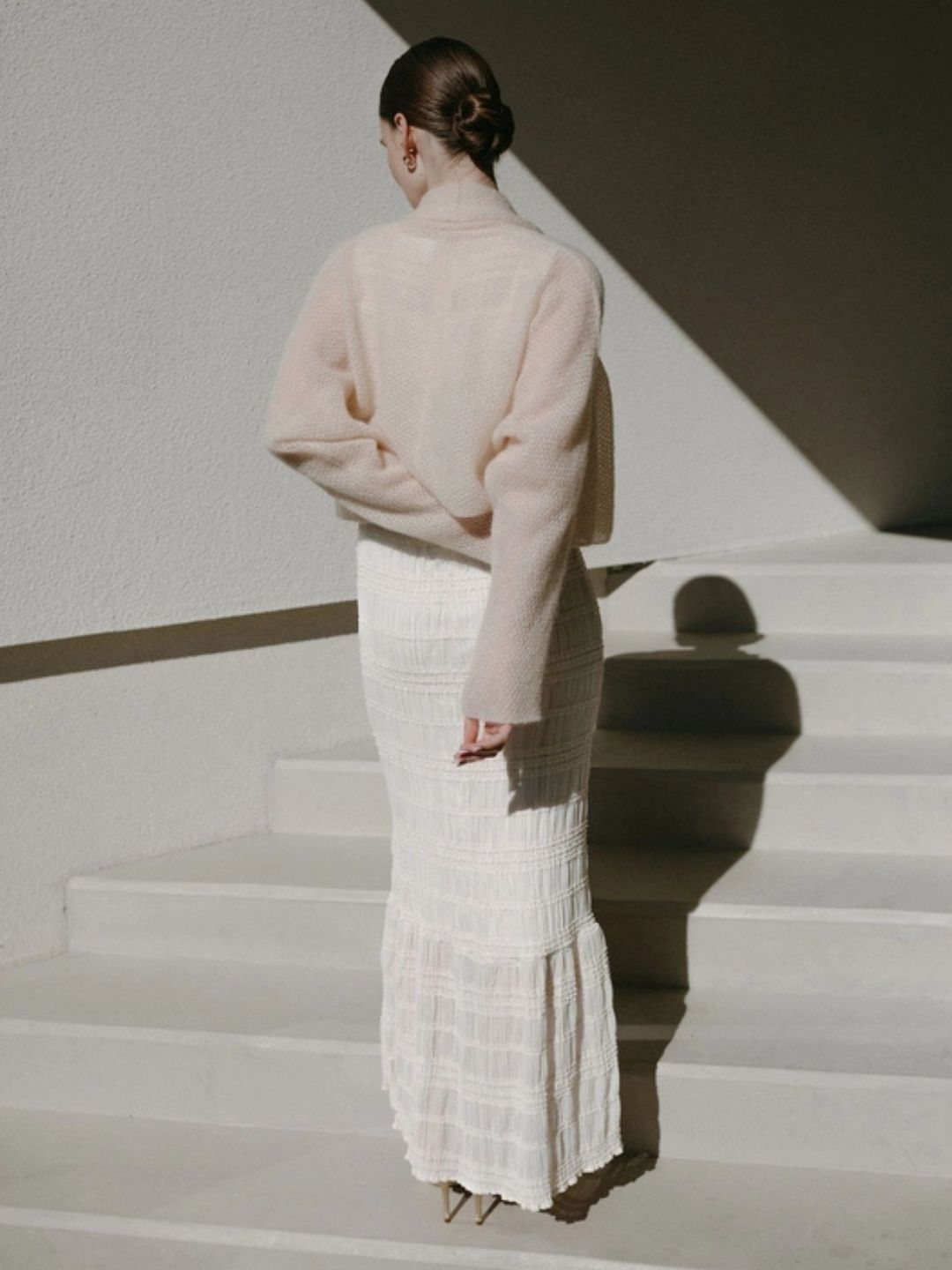 Elegant Sand Superkid Mohair Shrug 23SM8