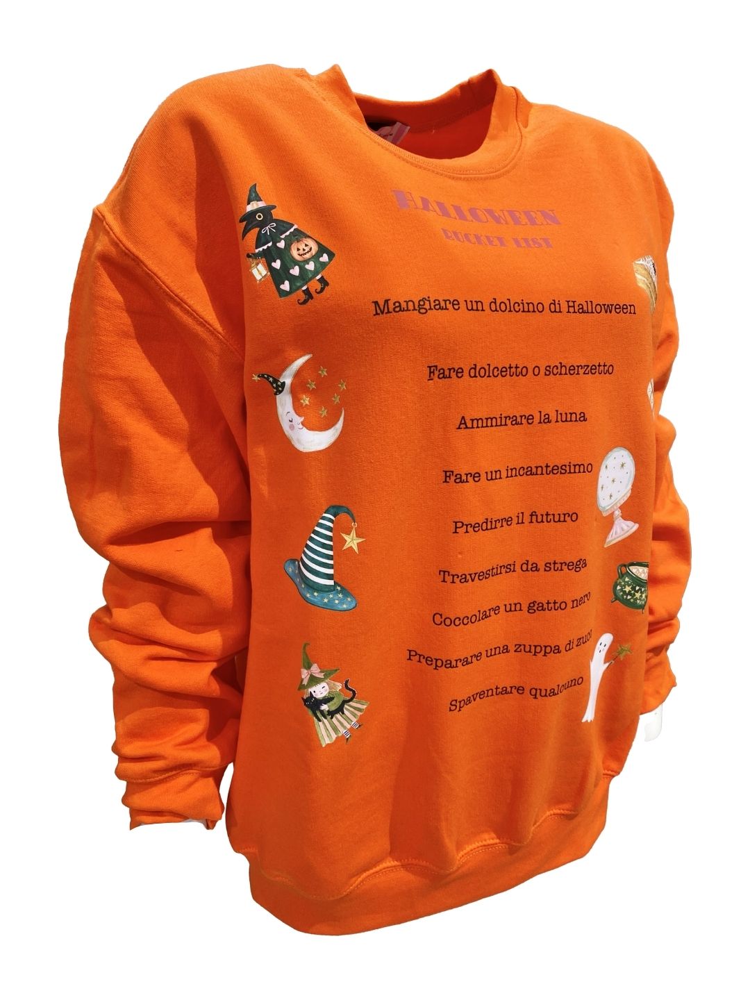 Felpa Halloween Arancio Vivo Mod.1 Ribes of LOVE