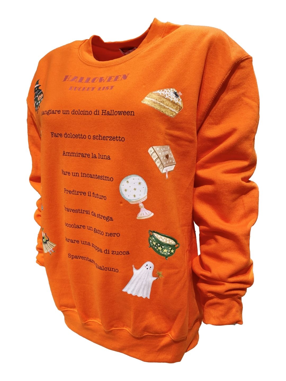 Felpa Halloween Arancio Vivo Mod.1 Ribes of LOVE