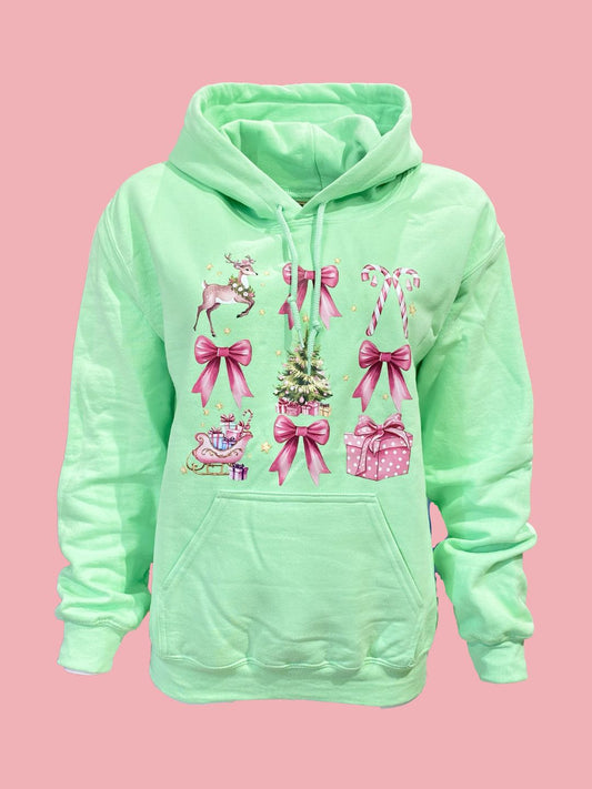 Felpa Natalizia con Cappuccio Verde Mela – Ribes of Love💚