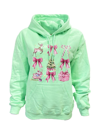 Felpa Natalizia con Cappuccio Verde Mela – Ribes of Love💚