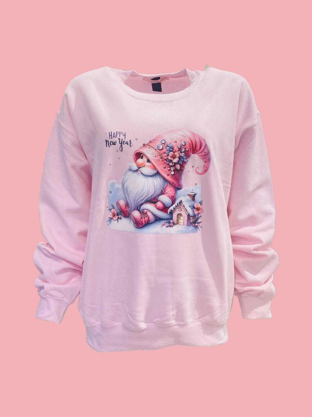 Pink Gnome Heppy New Year Ribes of LOVE Sweatshirt