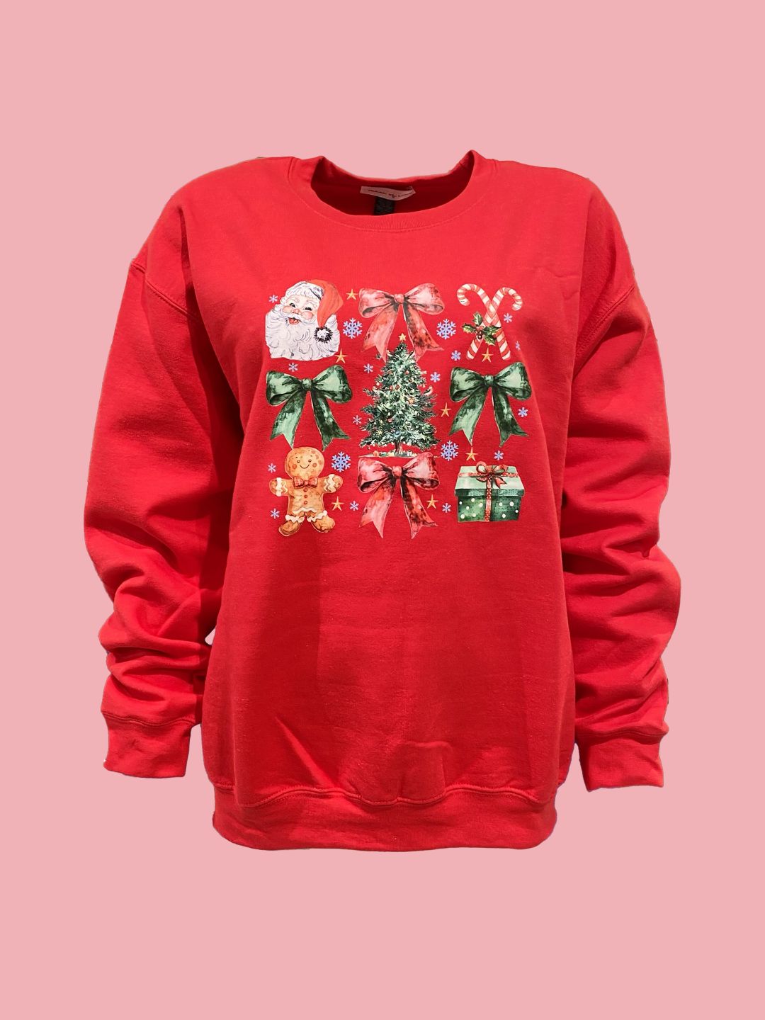 Red Santa Claus Sweatshirt Ribes of LOVE