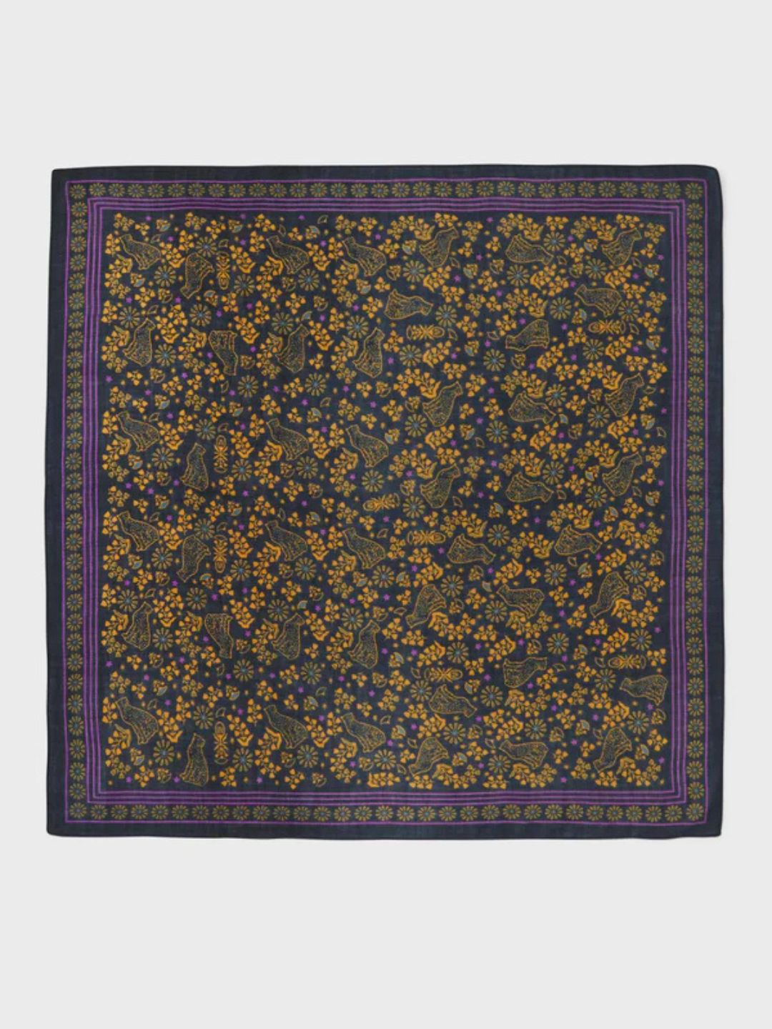 Navy Blue Constance Wool Scarf