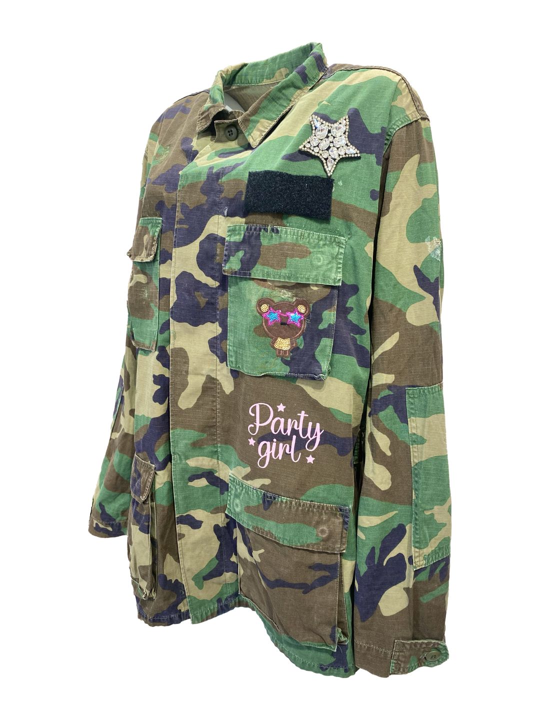 GIACCA MILITARE VINTAGE Cuore Bandana Bianco Ribes of LOVE