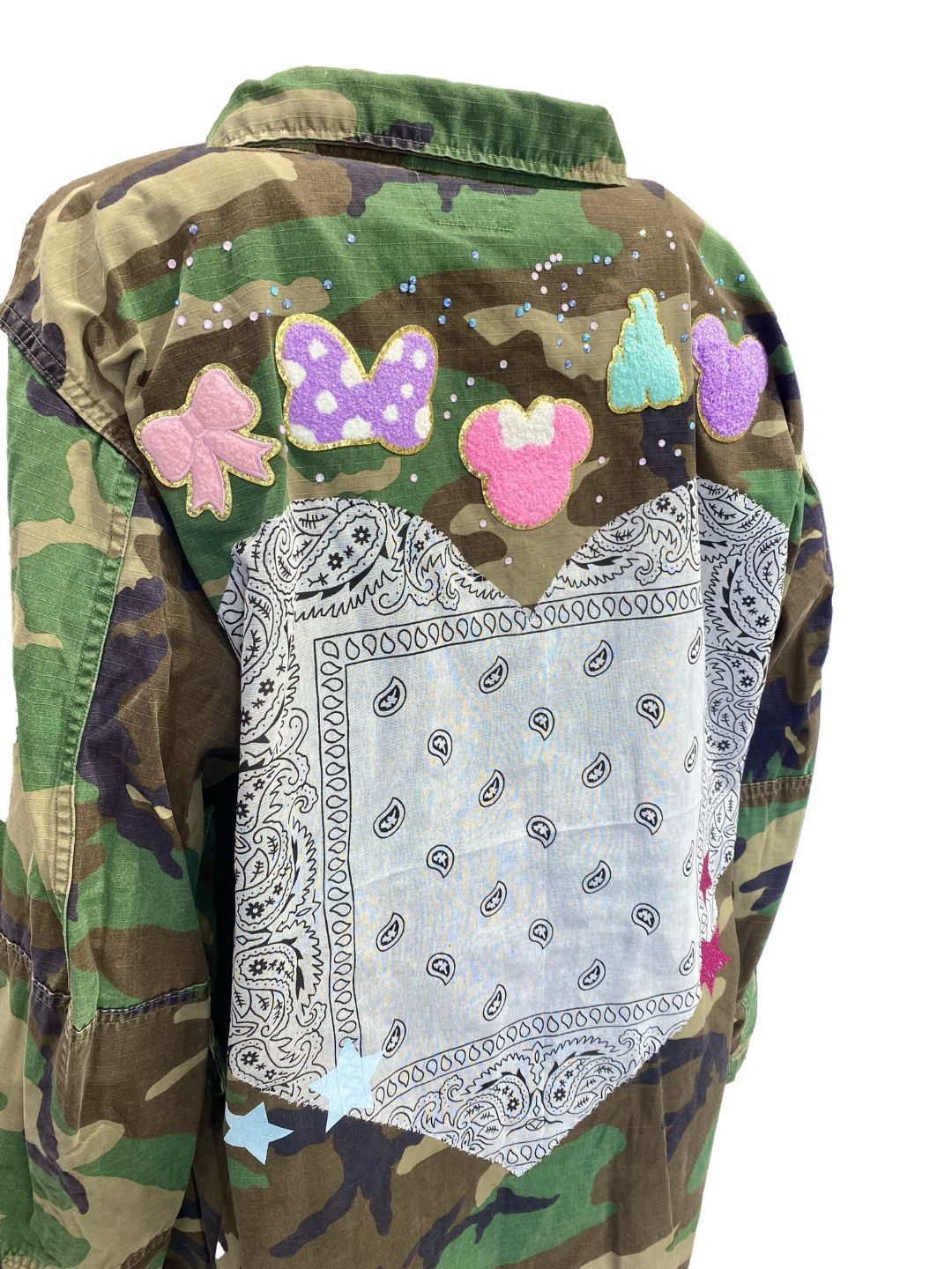 GIACCA MILITARE VINTAGE Cuore Bandana Bianco Ribes of LOVE