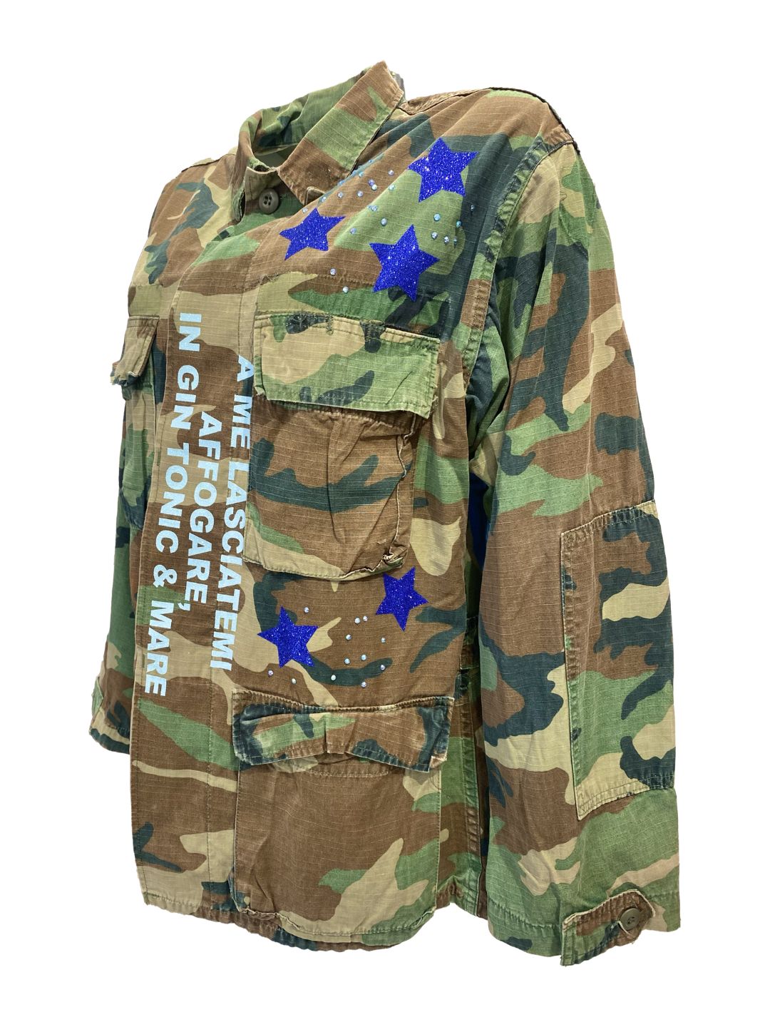 GIACCA MILITARE VINTAGE Cuore Bandana Turchese Ribes of LOVE