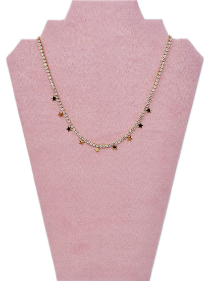 GIROCOLLO STRASS CON STELLE Col.Oro 100124-14