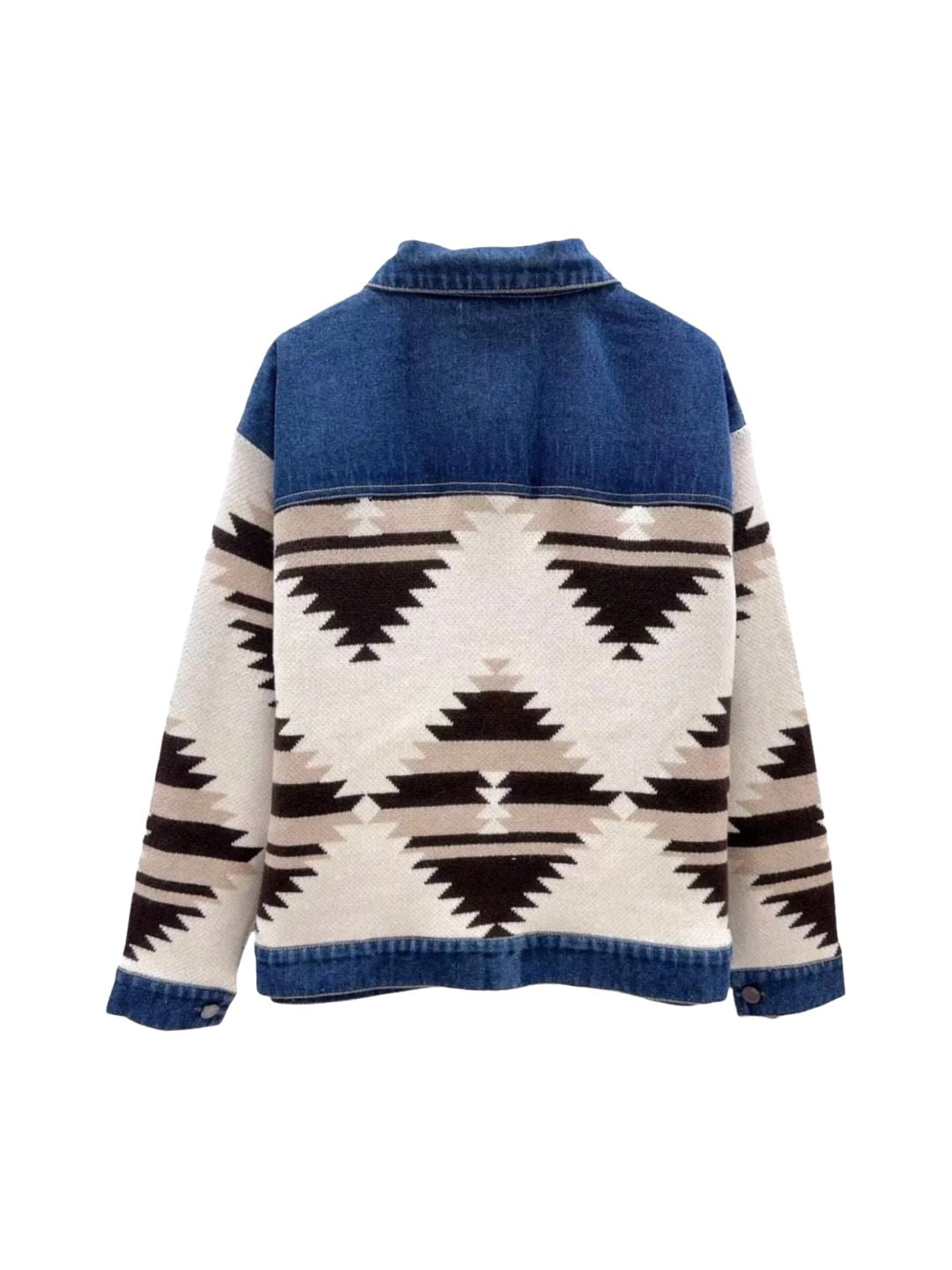 Aztec Cardigan with Fringes in Cream, Burgundy, and Black 357