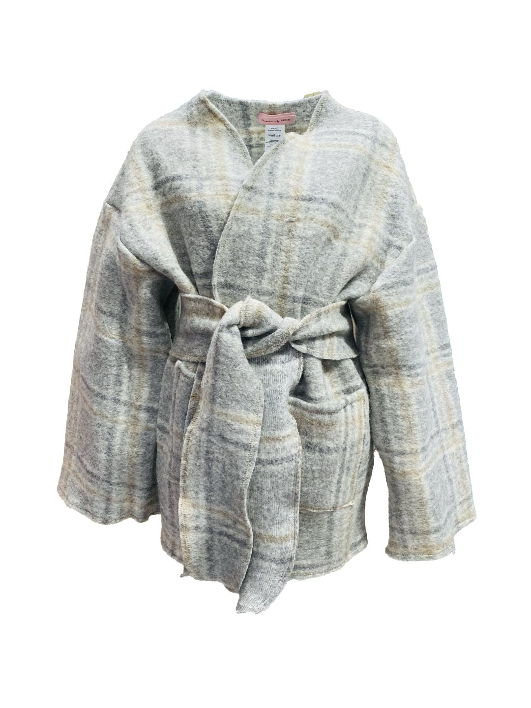 Giacca Lana Tartan con Cintura – Ribes of Love