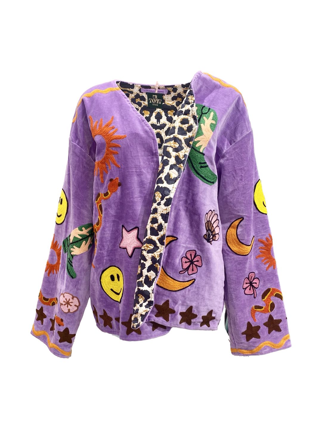 Giacca Suzani Ricamata a Mano Lilla