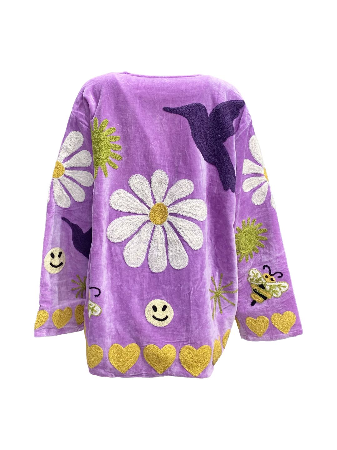 Giacca Suzani in velluto Daisy Lilla