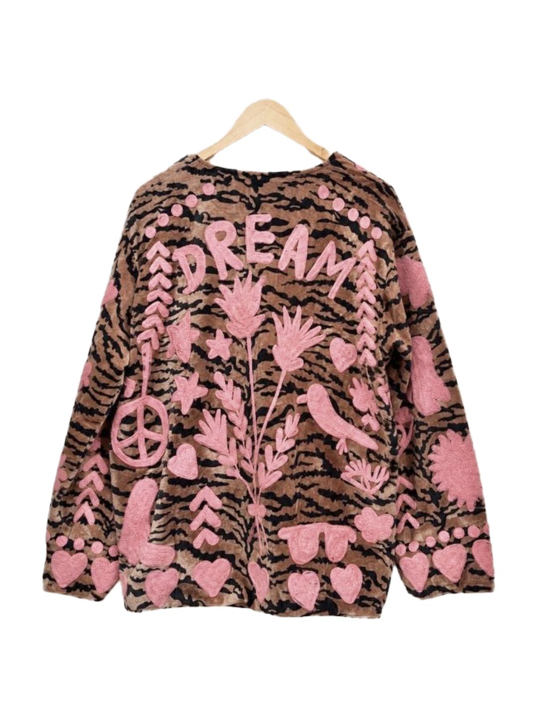 Giacca Suzani in velluto Dream Tigre rosa