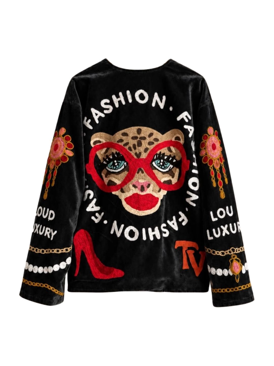 Giacca Suzani in velluto Loud Luxury Nero