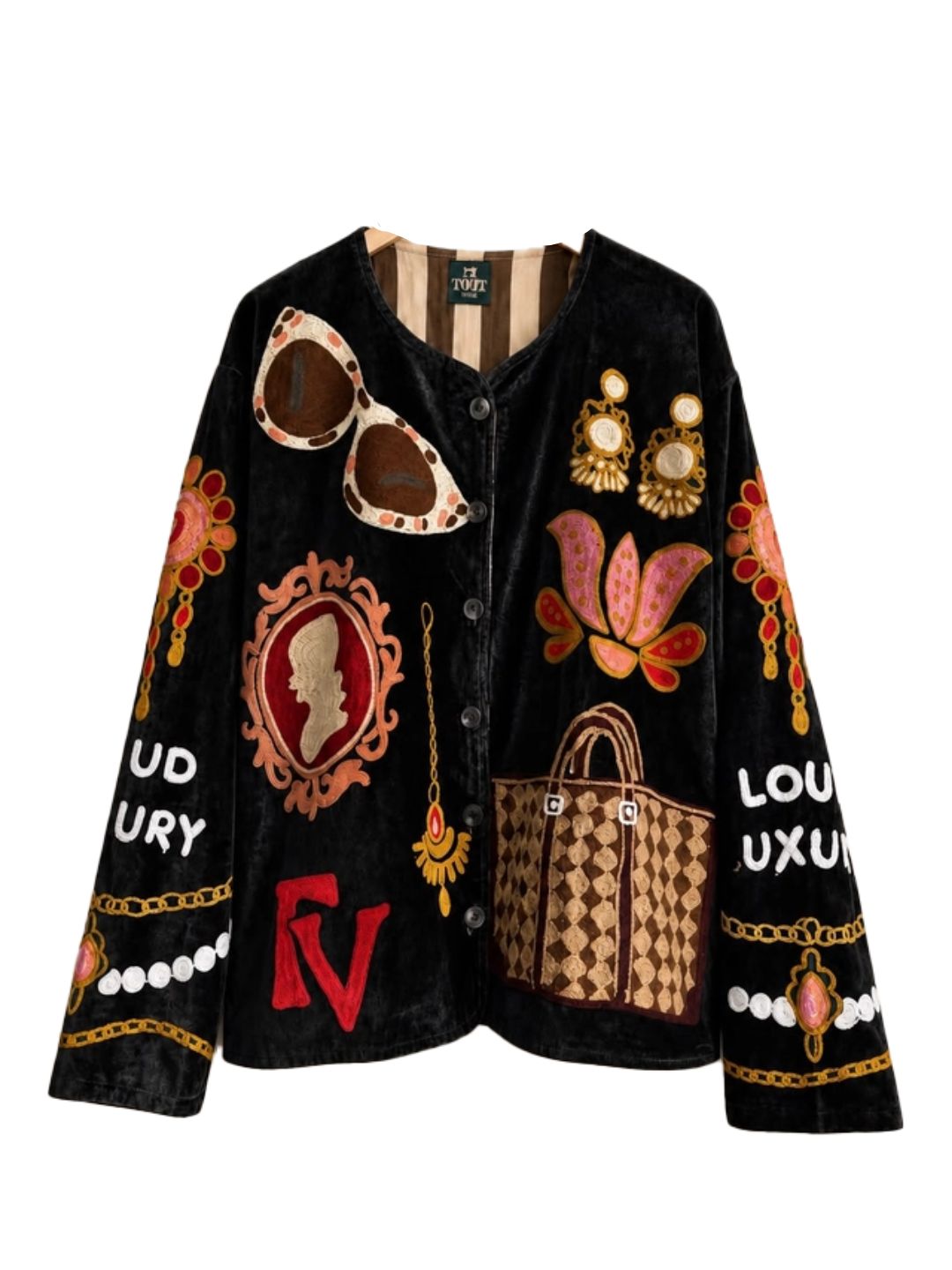 Giacca Suzani in velluto Loud Luxury Nero