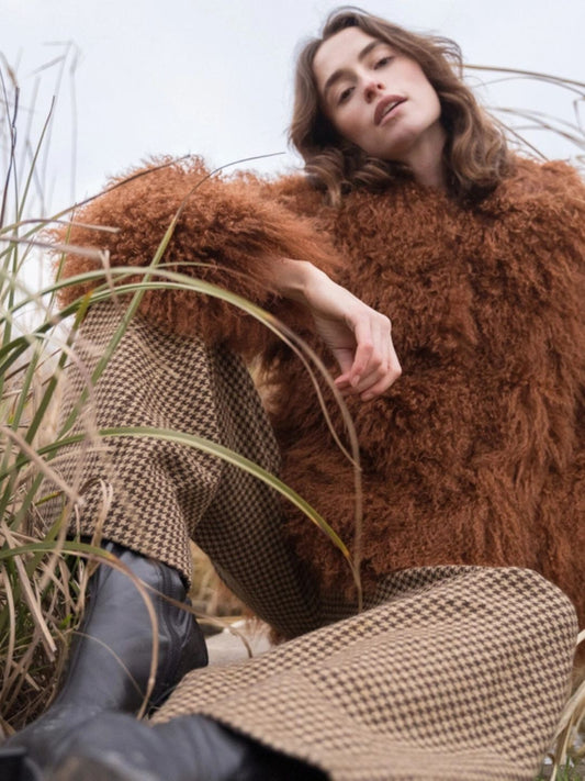 Giacca in Shearling Cioccolato