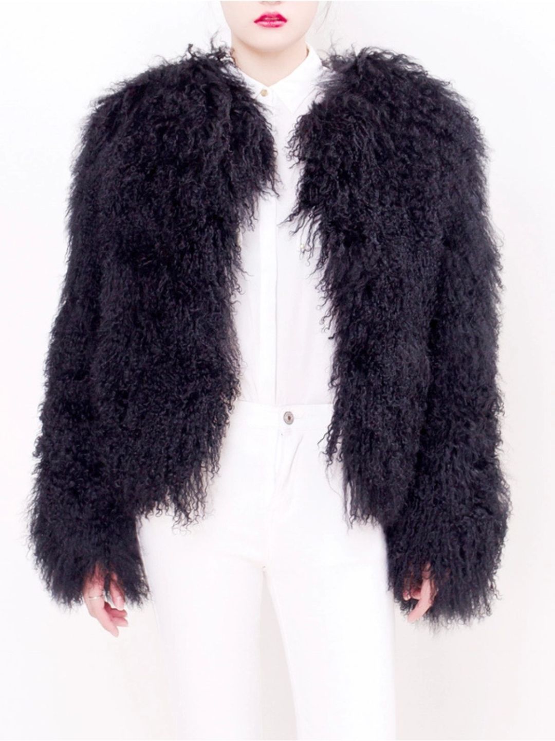 Giacca in Shearling Nera