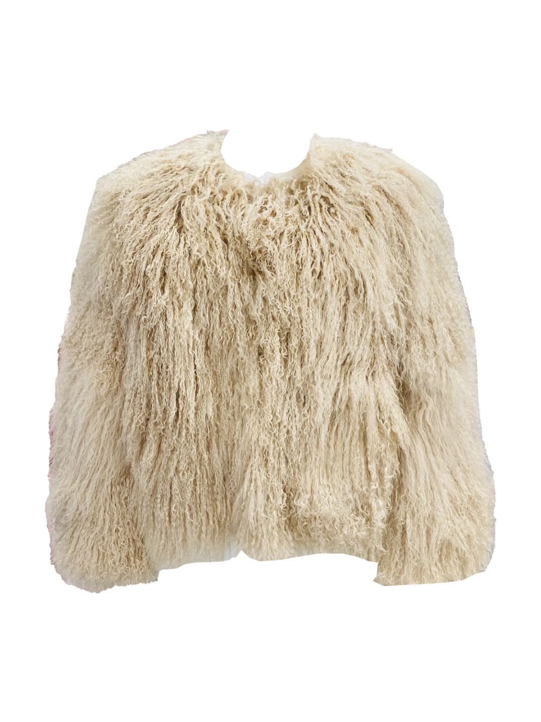 Giacca in Shearling Panna – Fatta a Mano
