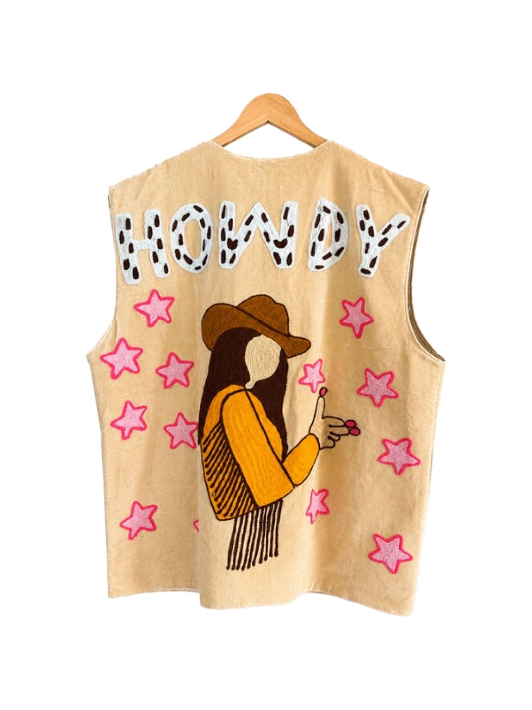 Gilet Suzani in velluto stile cowgirl