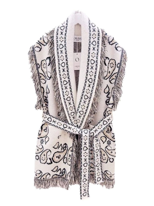 Gliet Bandana con Frange Bianco