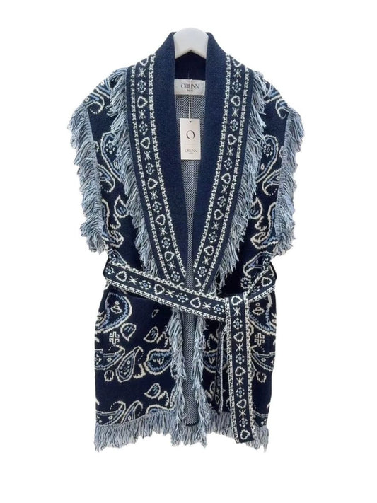 Gliet Bandana con Frange Blu Navy