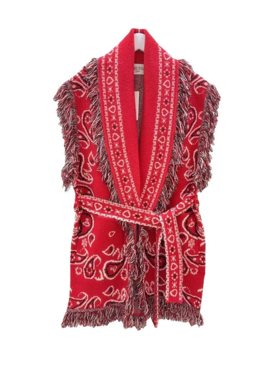Gliet Bandana con Frange Rosso