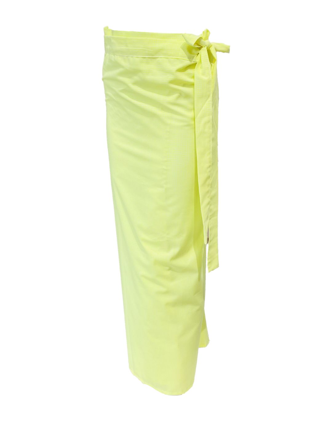 Gonna Lunga Pareo Vichy Giallo Fluo – Ribes of LOVE