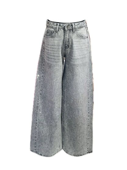 JEANS FULL STRASS GRIGI A2024