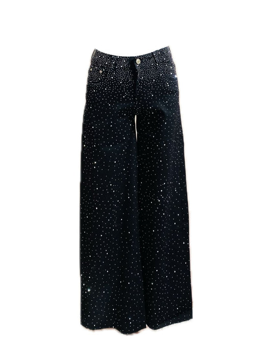 JEANS FULL STRASS NERO