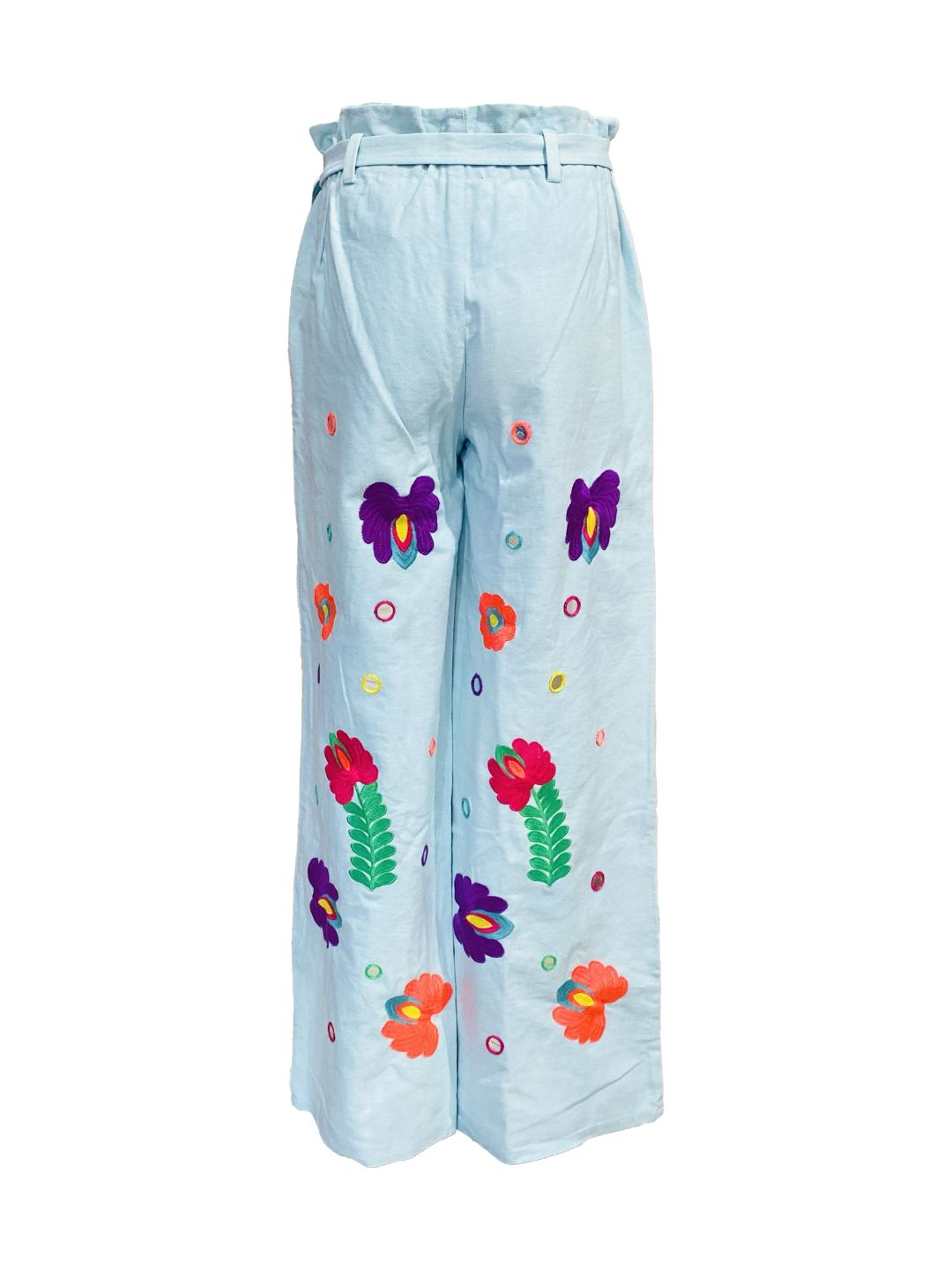 Pantalone Jeans Azzurro Chiaro Ricamato – Stile Boho Chic