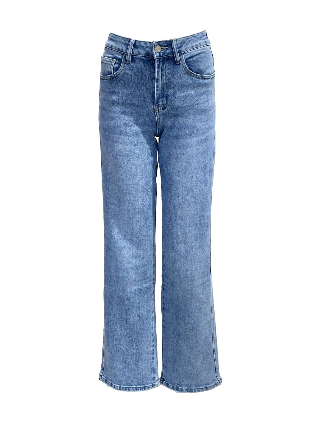 Jeans Wide Leg Elasticizzati Vita Alta Azzurro EB106 ✨