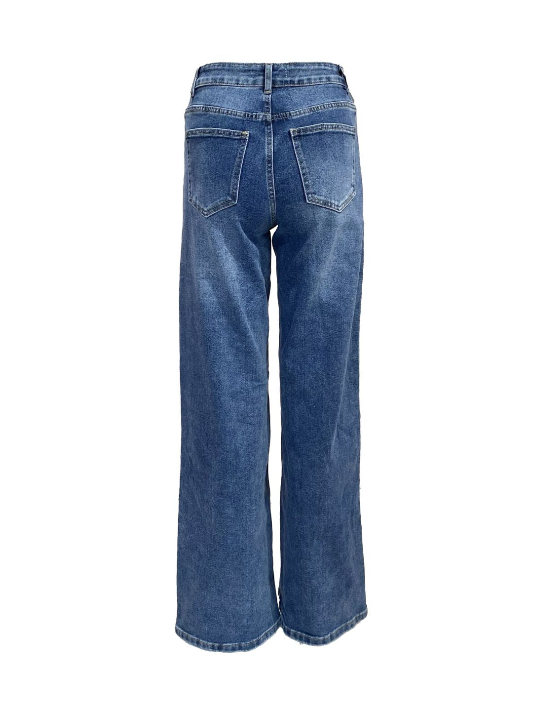 Jeans Wide Leg Stretch Vita Alta Asimmetrica G2383 ✨