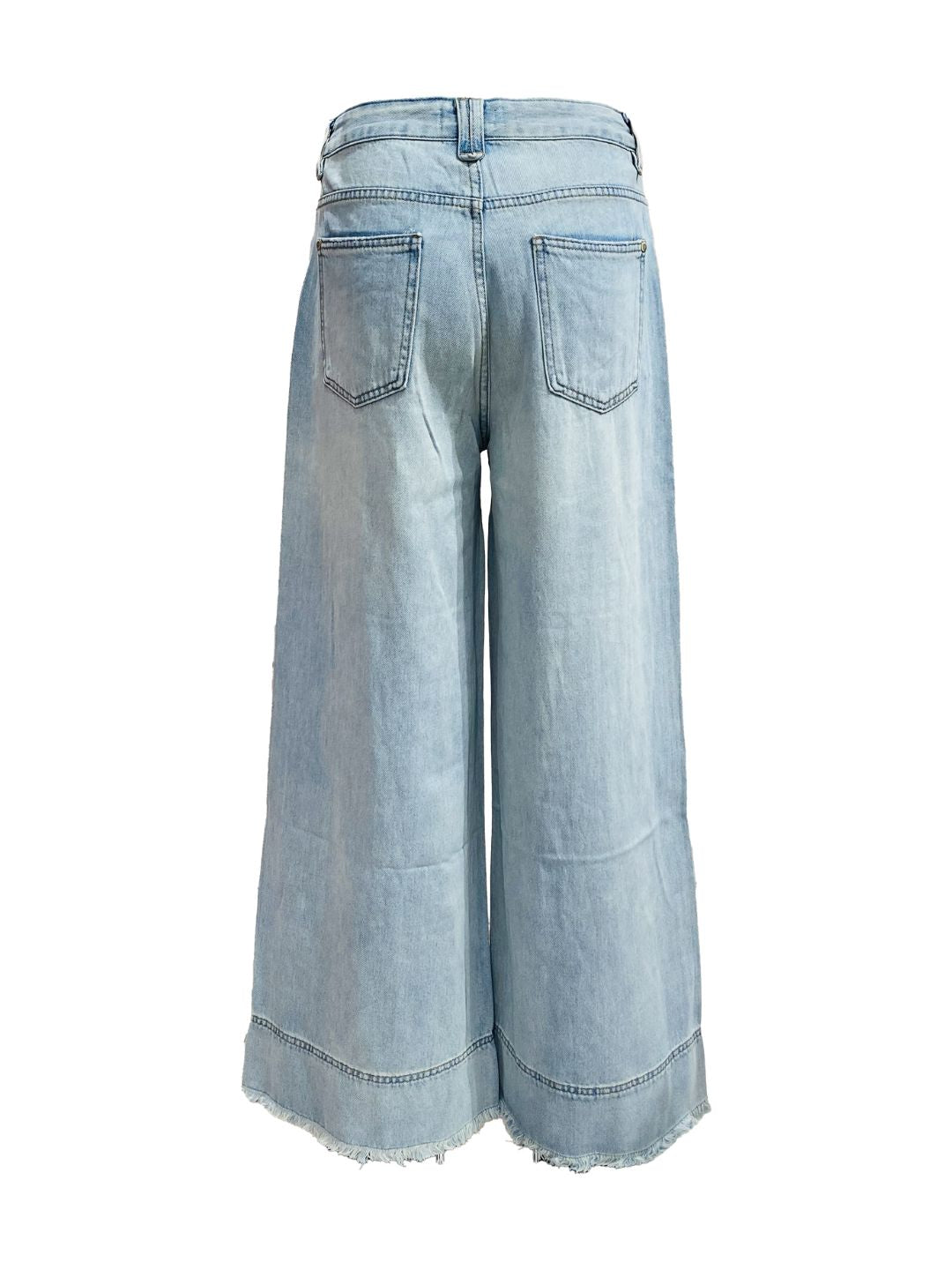 Jeans a palazzo chiaro