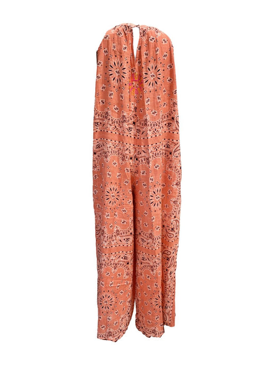 Jumpsuit Bandana in Cotone Garzato Corallo ✨