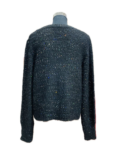 MAGLIONE NERO CON MICRO PAILETTES